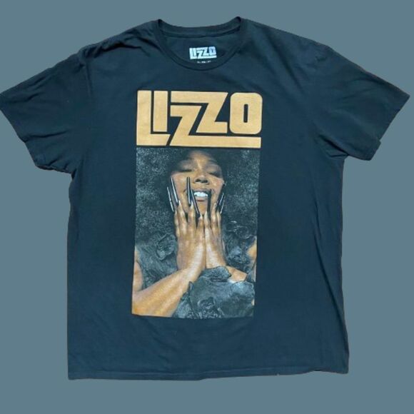Lizzo Official Merchandise About D**m Time Black Cotton T-Shirt Women's Size XL - Picture 1 of 7